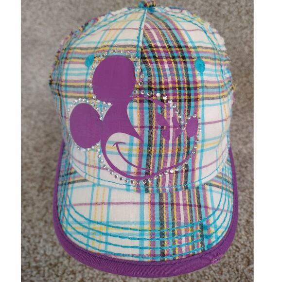 Disney Parks Mickey Mouse Rhinestone Baseball Cap Adjustable Hat - Picture 1 of 8